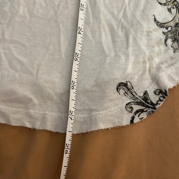 Angels & Diamonds lace quarter sleeve bling top - Picture 3 of 6